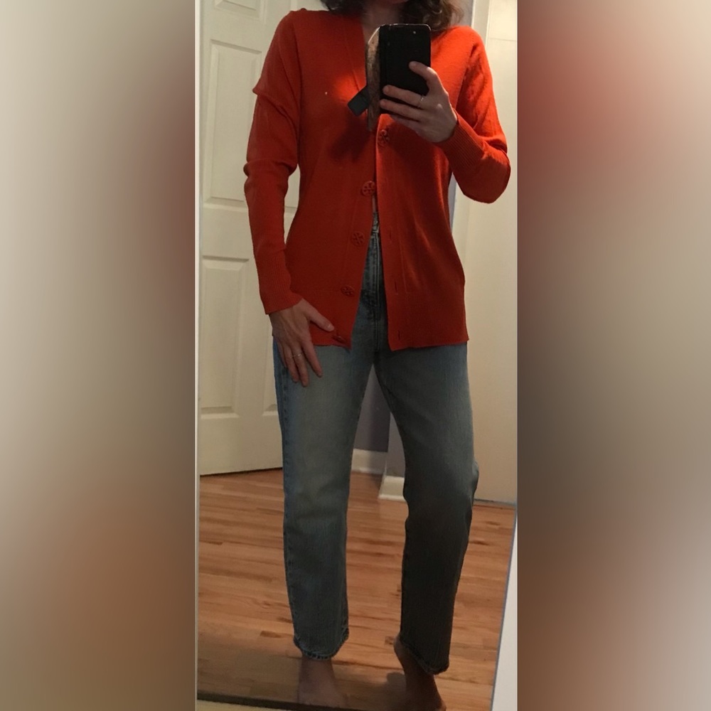 Tory Burch 100% Merino Wool Simone Cardigan Medium